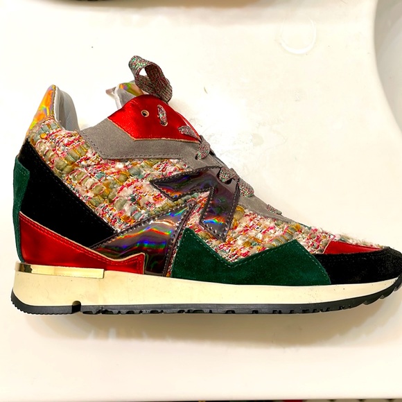 Brand New RARE Elena Iachi Platform Hidden Wedge Sneakers - Picture 2 of 9